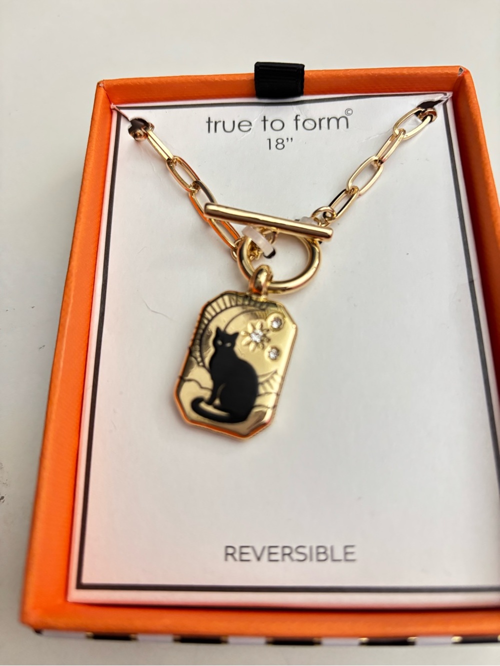 Black cat Mystic Moon necklace.  New